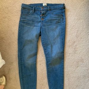 J crew 9 inch high-rise toothpick jean 32